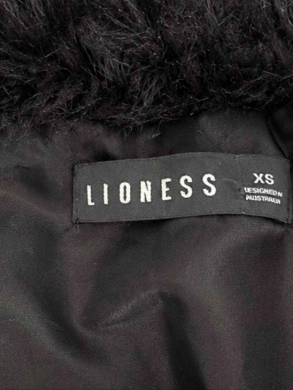 Lioness Black Faux Fur Coat - Picture 3 of 3